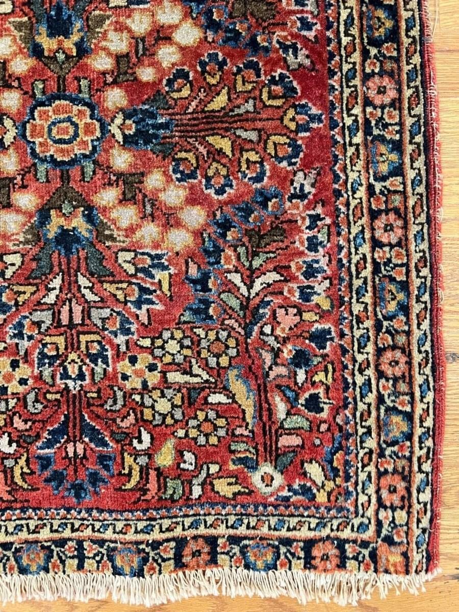 Antique Persian Sarouk Rug | 2' 4" x 1' 11"