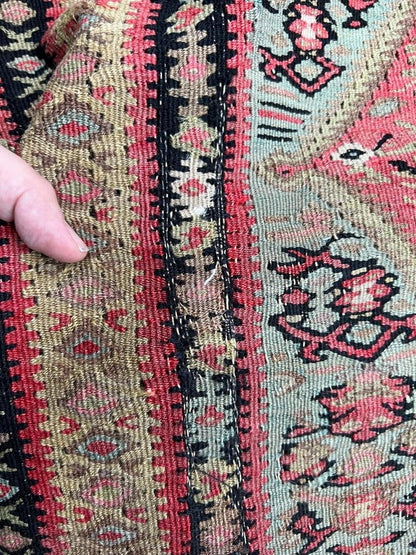 Antique Persian Senneh Kilim | 6' 3" x 4' 2"