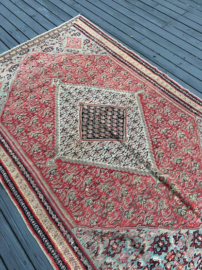 Antique Persian Senneh Kilim | 6' 3" x 4' 2"