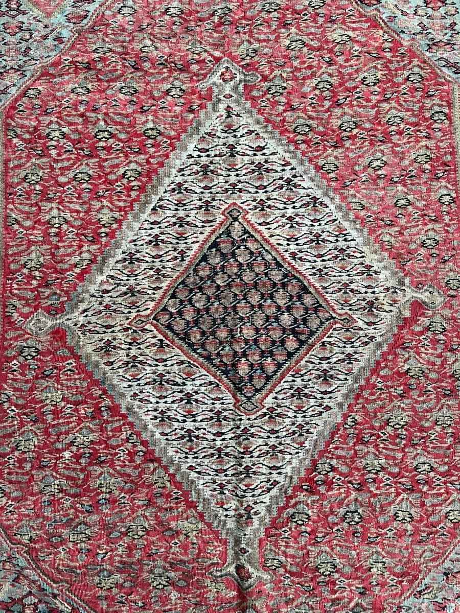 Antique Persian Senneh Kilim | 6' 3" x 4' 2"