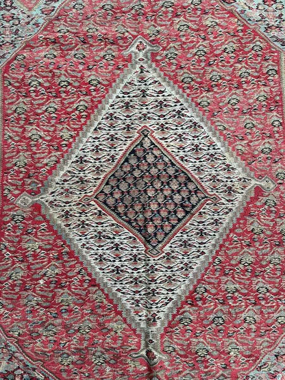 Antique Persian Senneh Kilim | 6' 3" x 4' 2"