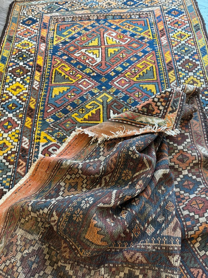 Antique Shahsavan Runner Rug | 3' 5" x 9' 6"