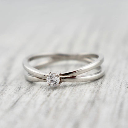 Bague Croisée en argent sterling