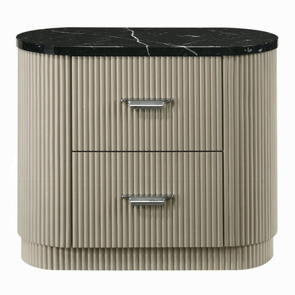 Rhone Luxury Chanel Nightstand - Greyish Beige