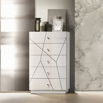 Pearl High Gloss Storage Chest - White