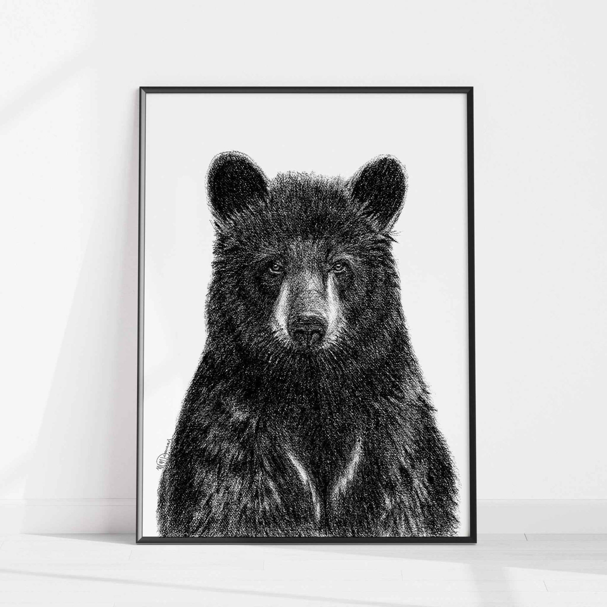 Black Bear Portrait - art print