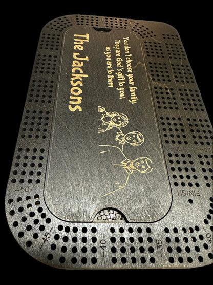 Compact Design Personalized Cribbage Board