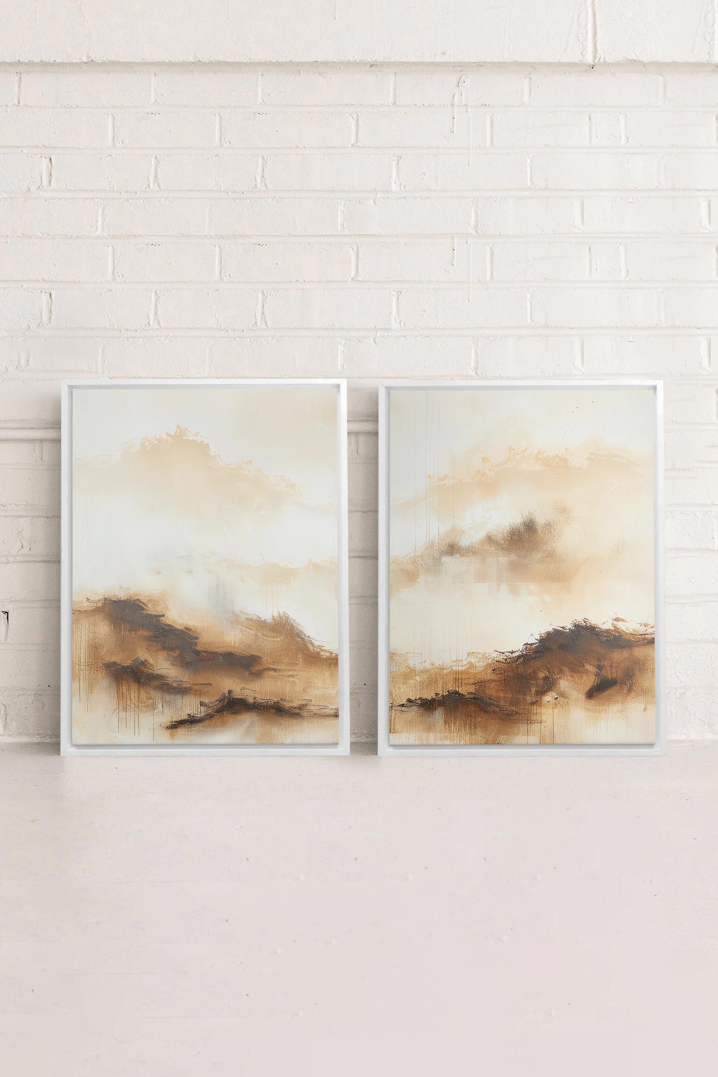 AMBER WAVES DUO (2 Oeuvres sur toile étirée)