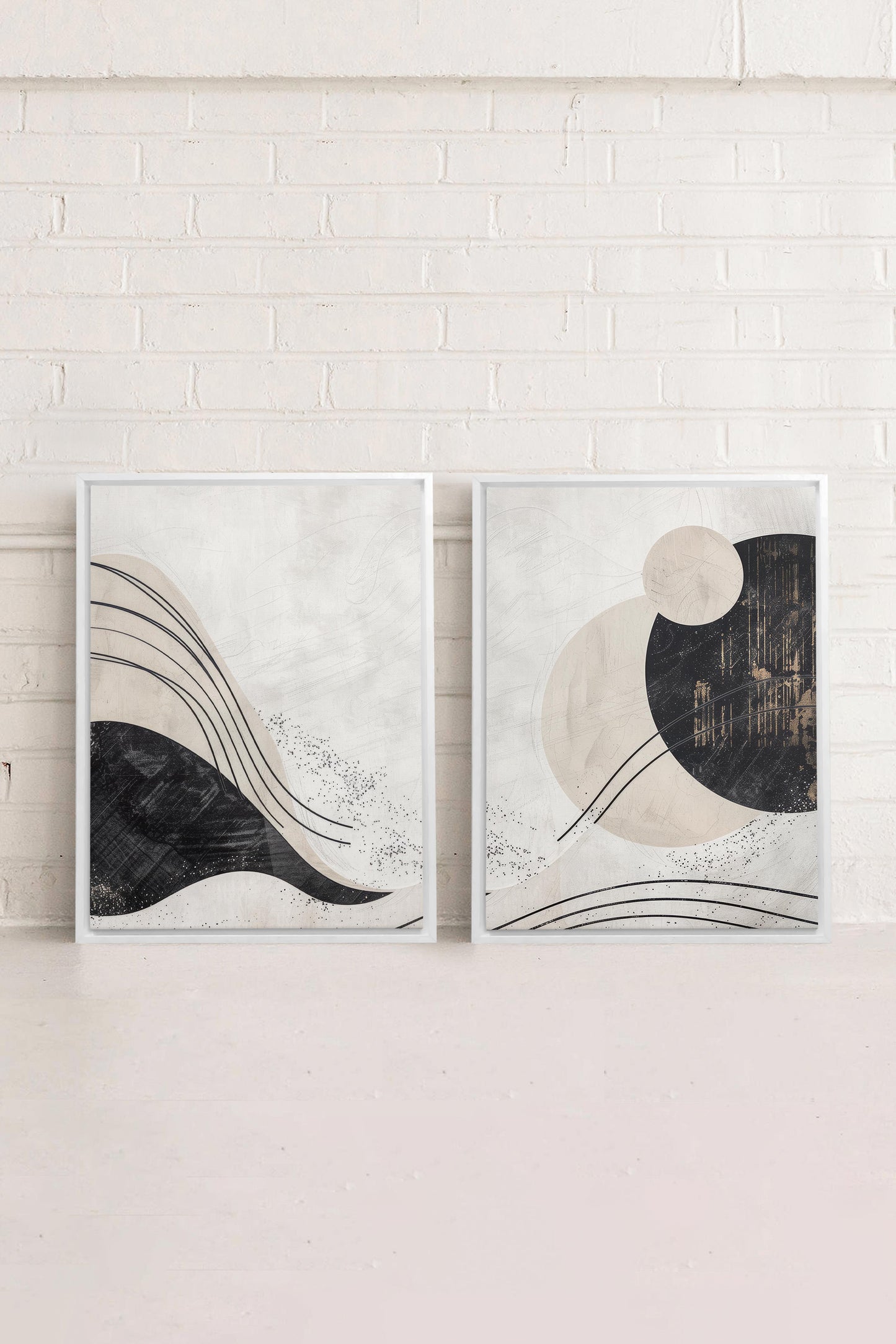 MINIMALIST UNIVERSE DUO (2 Werke auf gespannter Leinwand)