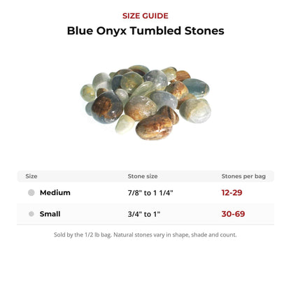 Blue Onyx Tumbled Stones