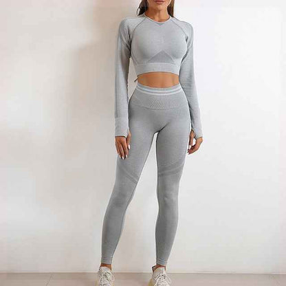 Women’s Seamless Sports Set – Workout Outfit with Booty Yoga Pants