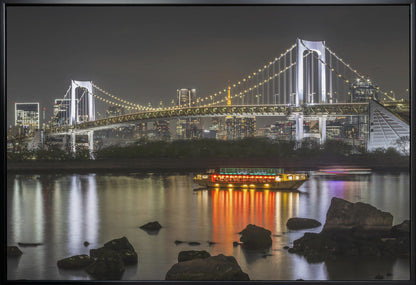 Wall art Gorgeous Rainbow Bridge with Tokyo Skyline in the evening
