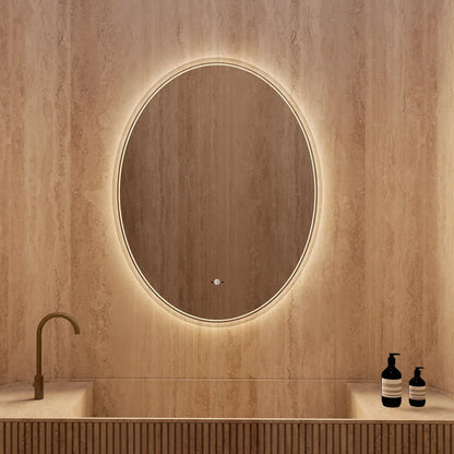 Frameless Capsule LED Bathroom Mirror, CRI 90+ – 24"x32" / 26"x34" / 28"x36"