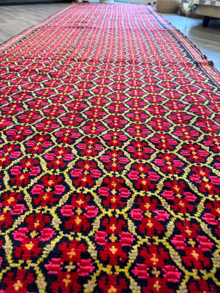 Caucasian Karabagh Runner Rug | 4' 1" x 15'