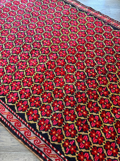 Caucasian Karabagh Runner Rug | 4' 1" x 15'