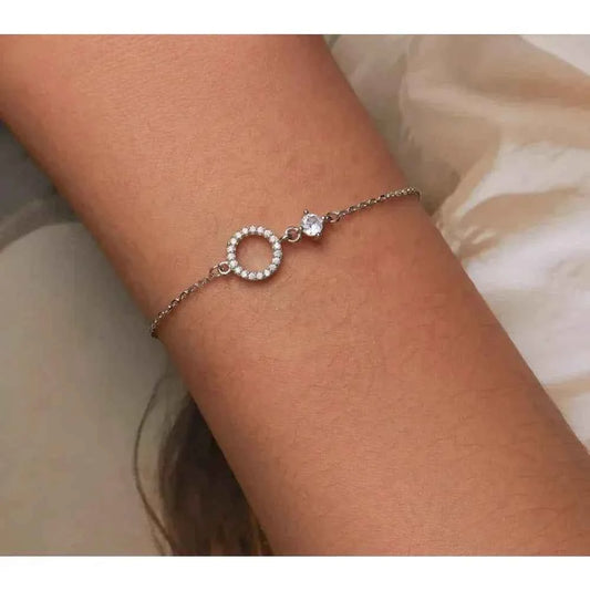 925 Sterling Silver Ring Chain Bracelet