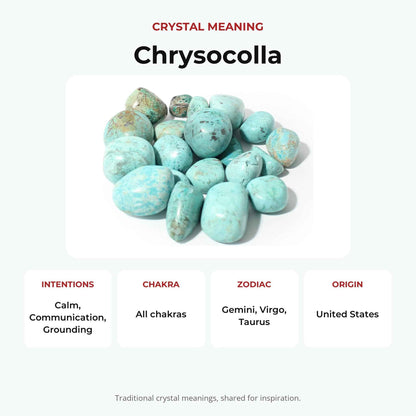 Chrysocolla Light A Tumbled Stones - Peru