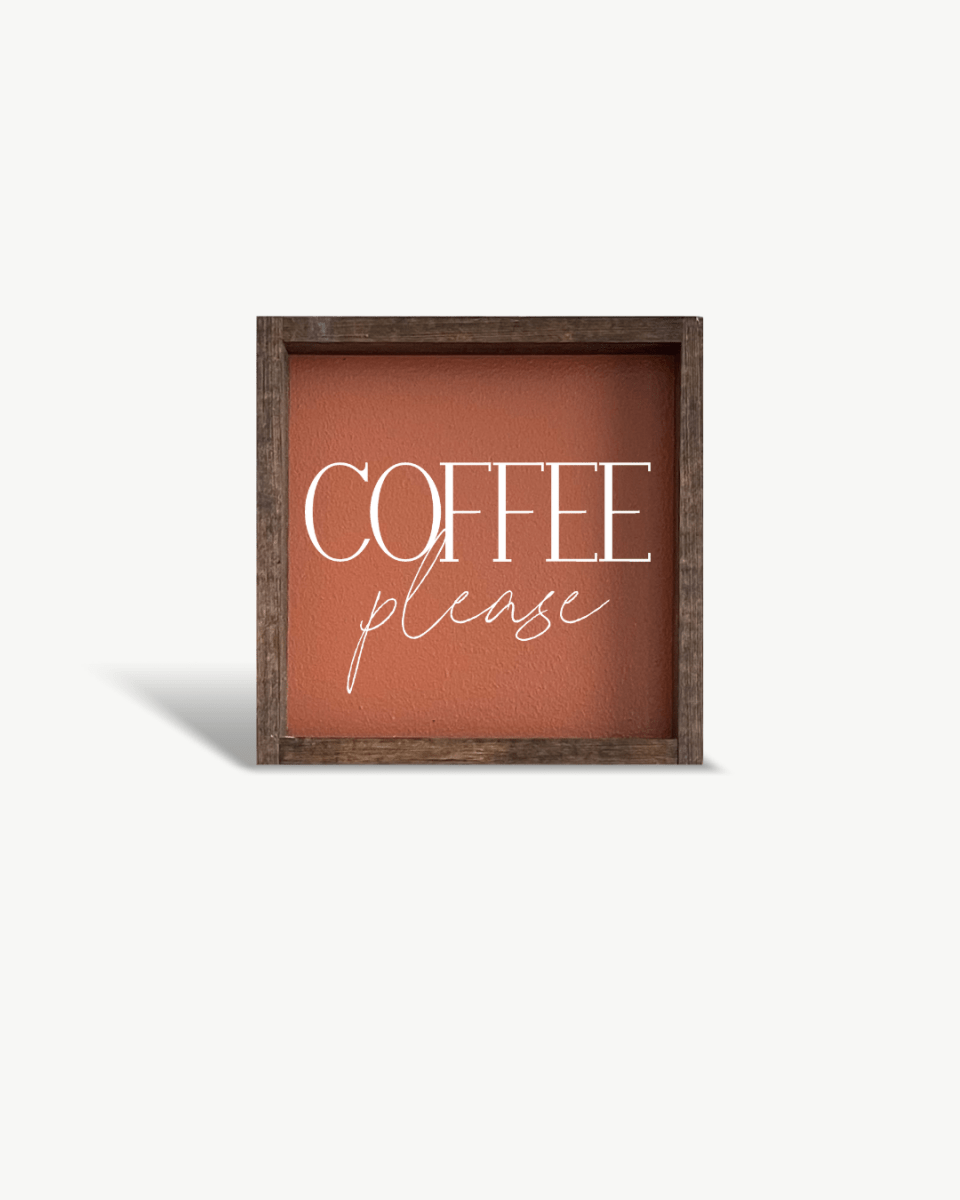Coffee Please Mini Wood Sign - AURABAGS SHOP