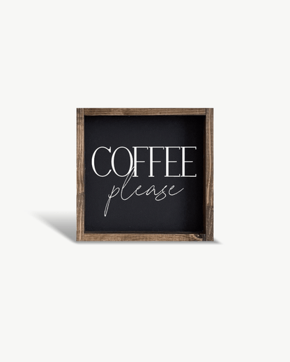 Coffee Please Mini Wood Sign - AURABAGS SHOP