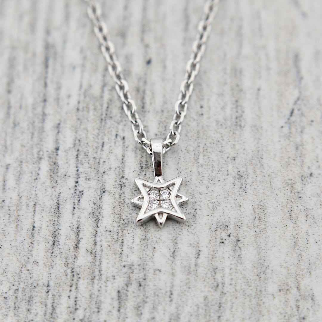 Collier Étoile du Nord en argent sterling