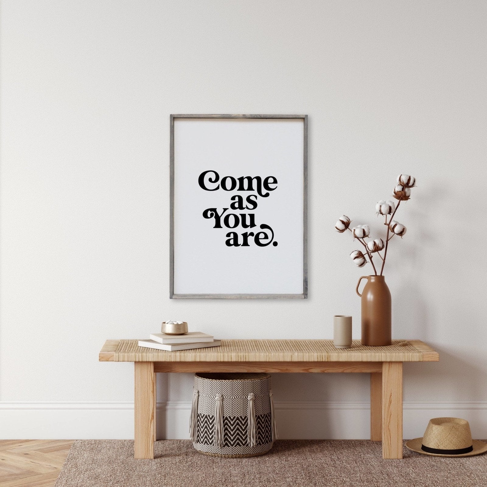 Come As You Are Wood Sign - AURABAGS SHOP