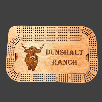 Compact Design Personalized Cribbage Board