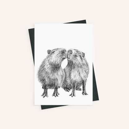 Capybaras  - greeting card