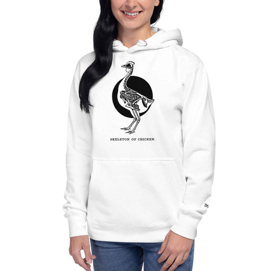 Retro Chicken Skeleton Unisex Premium Bunny Hug (Hoodie)