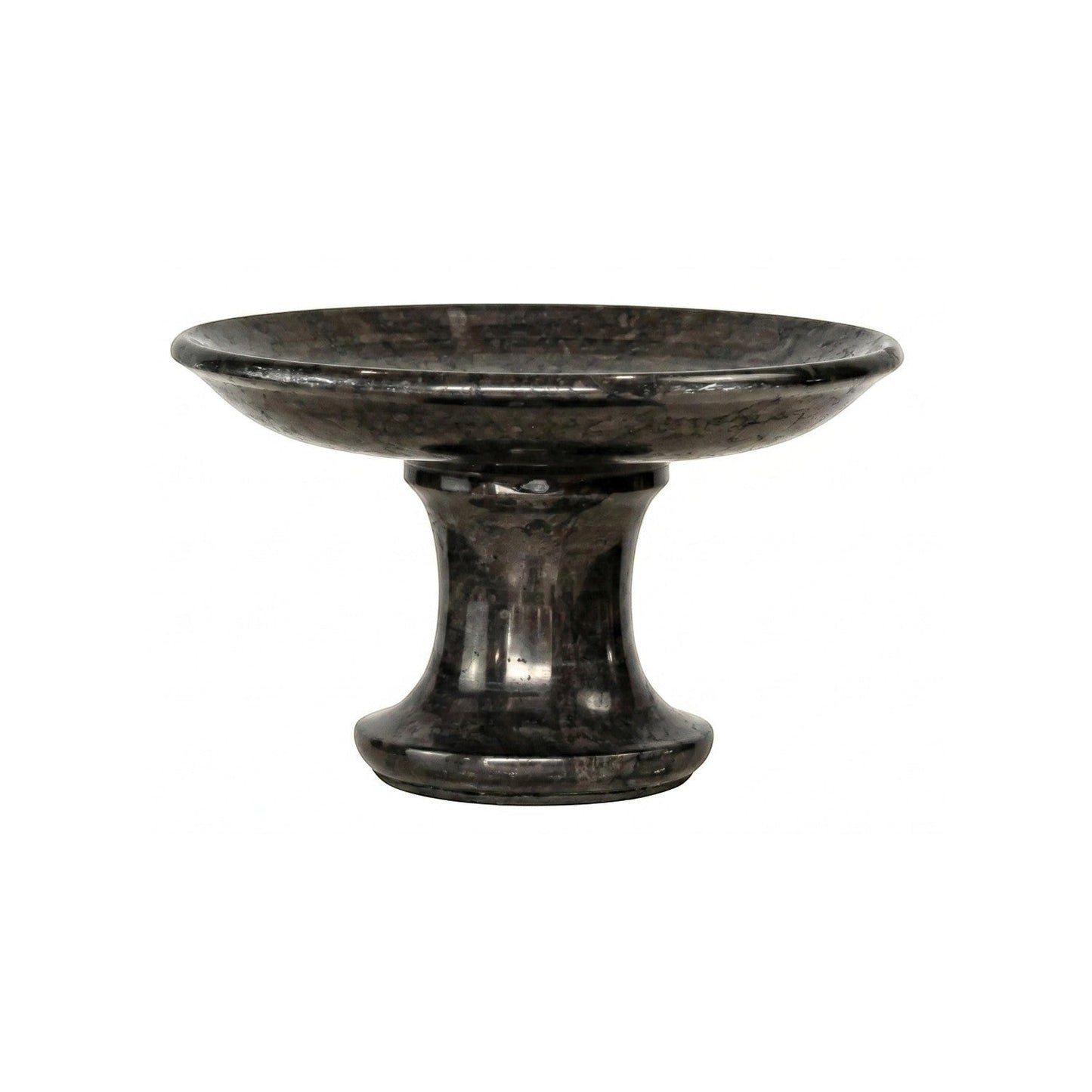 Plateau de service en marbre sur pied - Noir anthracite