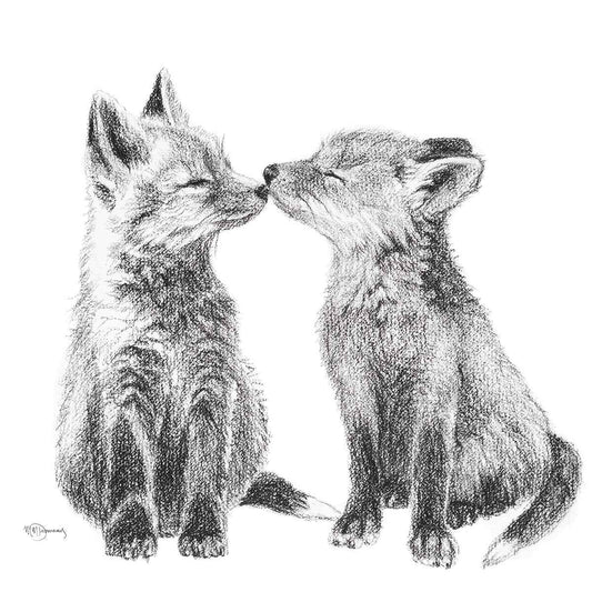 Cute Baby Foxes Greeting Card