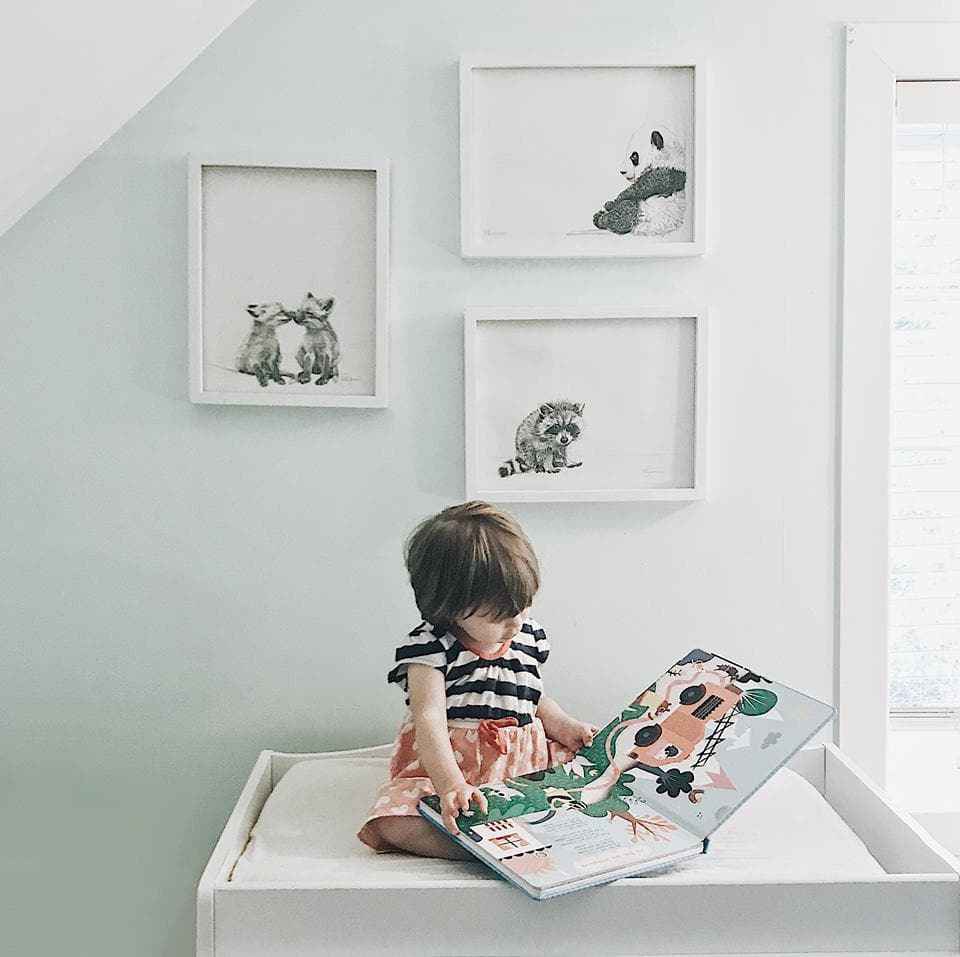 Cute Sitting Panda - black and white animal prints