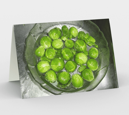 Set of 3 Blank Greeting Cards | 5 x 7 | Brussel Sprouts