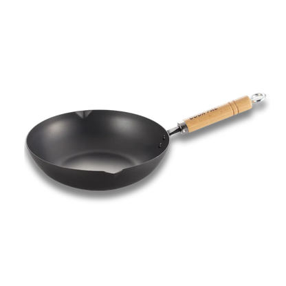 Yoshikawa Cook-Pal Ren Deep Frying Pan 24cm– Nitrided Carbon Steel, Made in Japan
