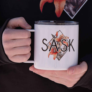 SASK Diamond Stainless Steel 17oz Coffee Mug