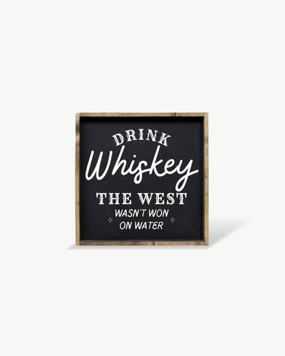 Drink Whiskey Wood Sign - AURABAGS SHOP