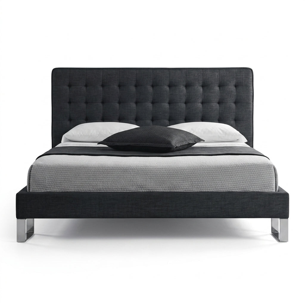 Edmonton Contemporary Graphite Tufted Bed