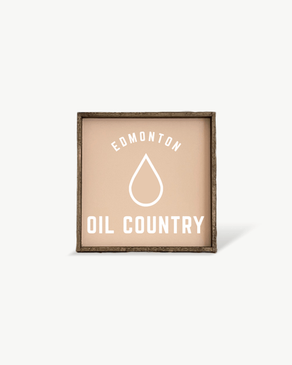 Edmonton Oil Country Wood Sign – Edmonton Hockey-Inspired Wall Art