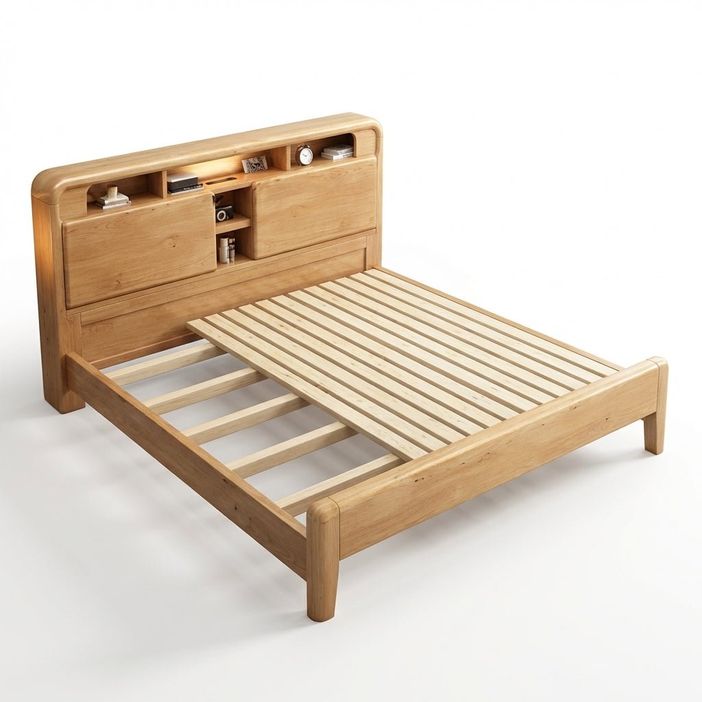 Ellie Crafted Solid Wood Smart Storage Bed