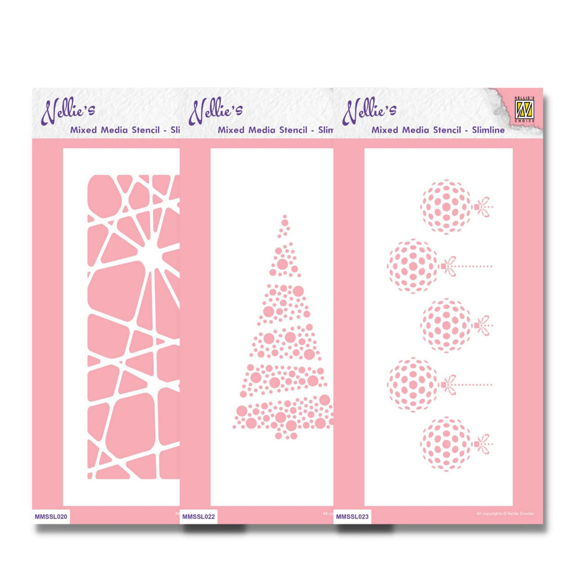 Slim Line Mixed Media Stencil Set