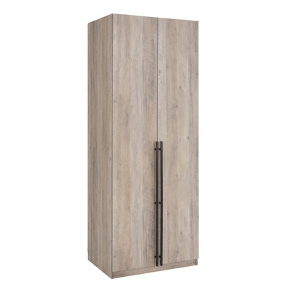 Genoa Modern 2-Piece Freestanding Wardrobe - Rustic Grey