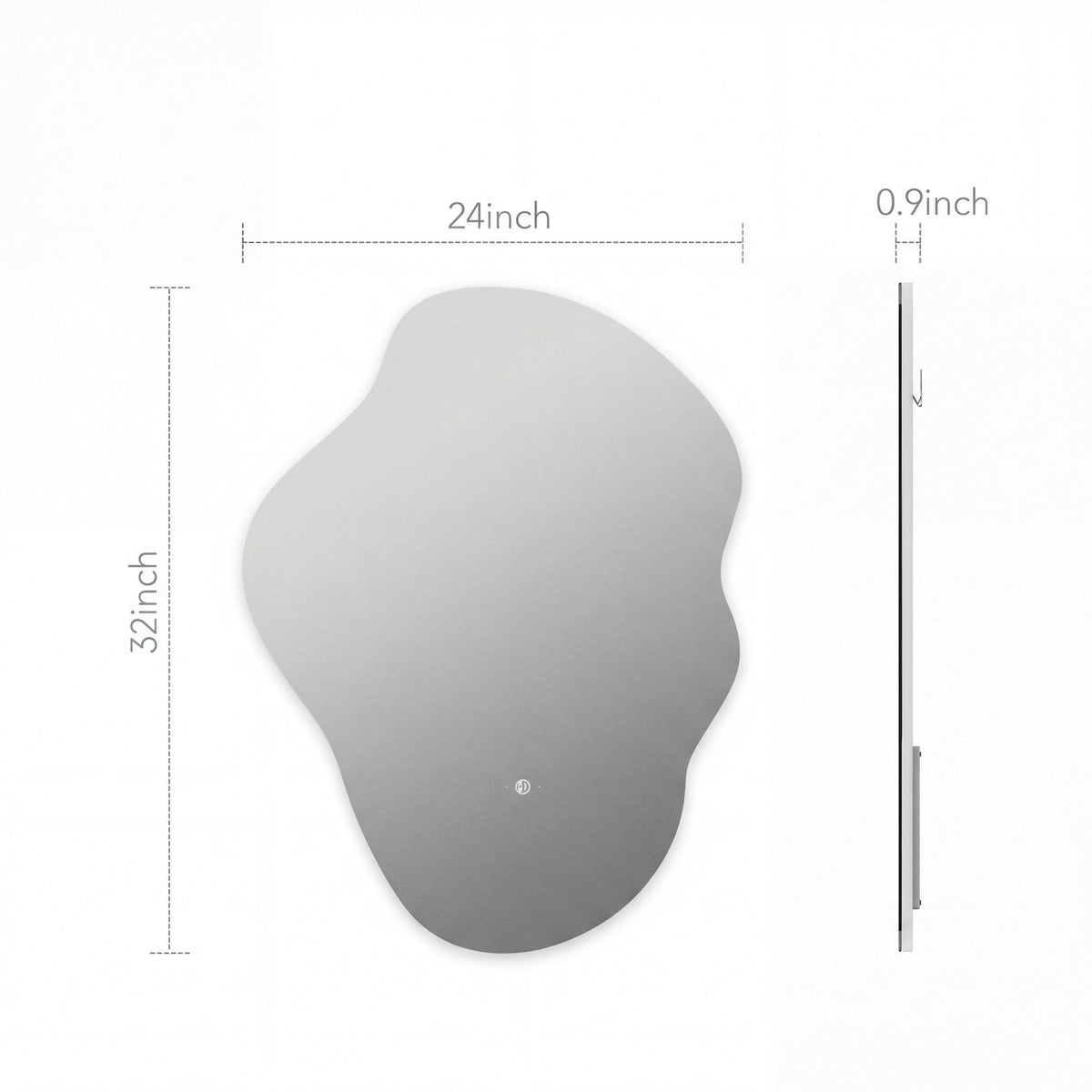 Flow Backlit LED Bathroom Mirror, Wave Sensor