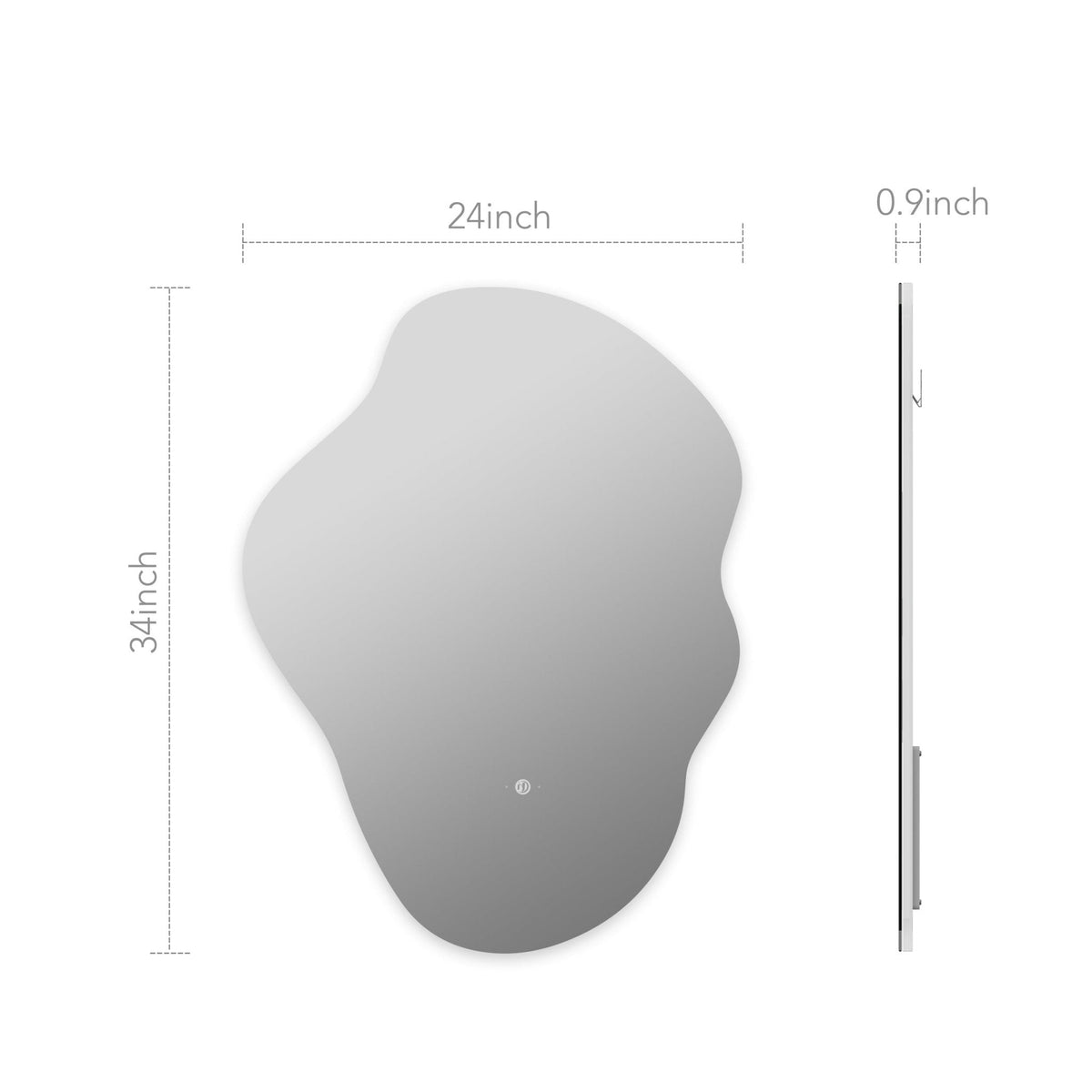 Flow Backlit LED Bathroom Mirror, Wave Sensor