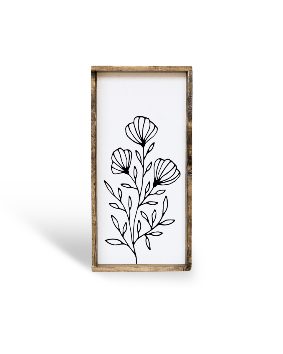 Flower Bouquet Wood Sign - AURABAGS SHOP