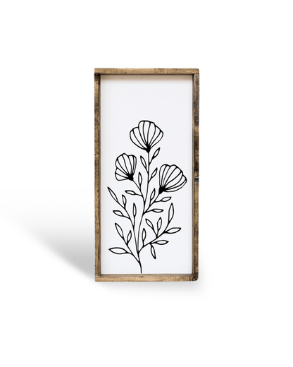 Flower Bouquet Wood Sign - AURABAGS SHOP