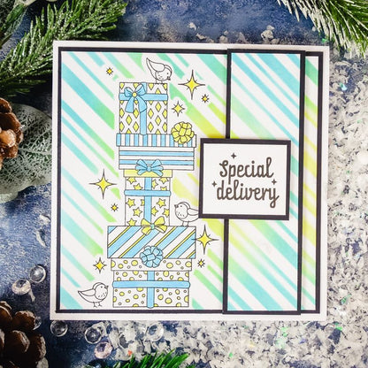 Presents & Bows Stamp & Stencil Set