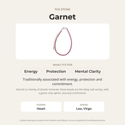Garnet Bracelet - 2-3mm