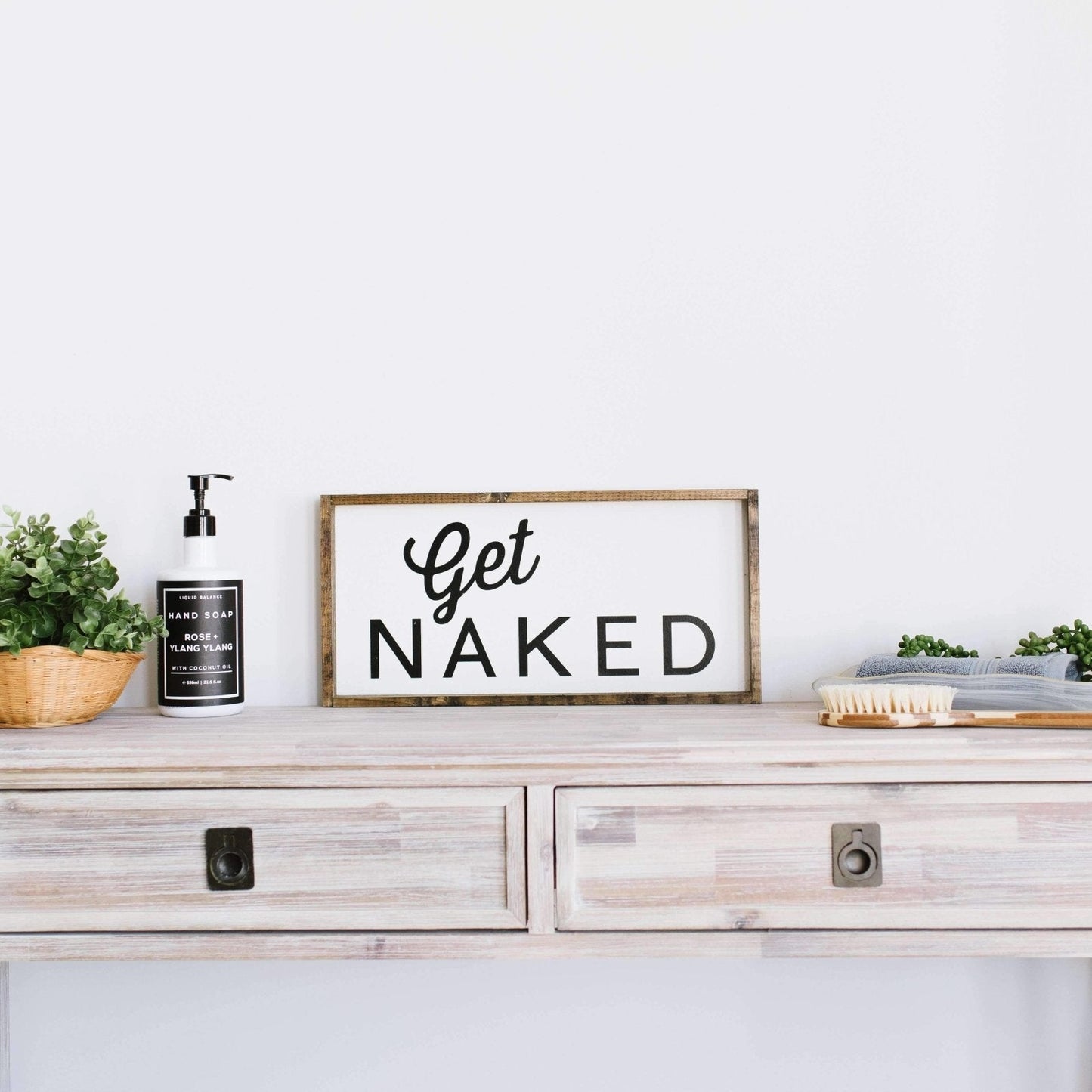 Get Naked Wood Sign - AURABAGS SHOP