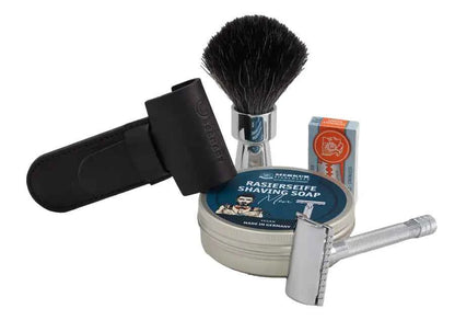 The Merkur Heritage Collection – Complete 5-Piece Wet Shaving Set with Platinum Blades