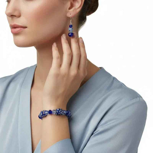 Bracelet et boucle d'oreille ciel