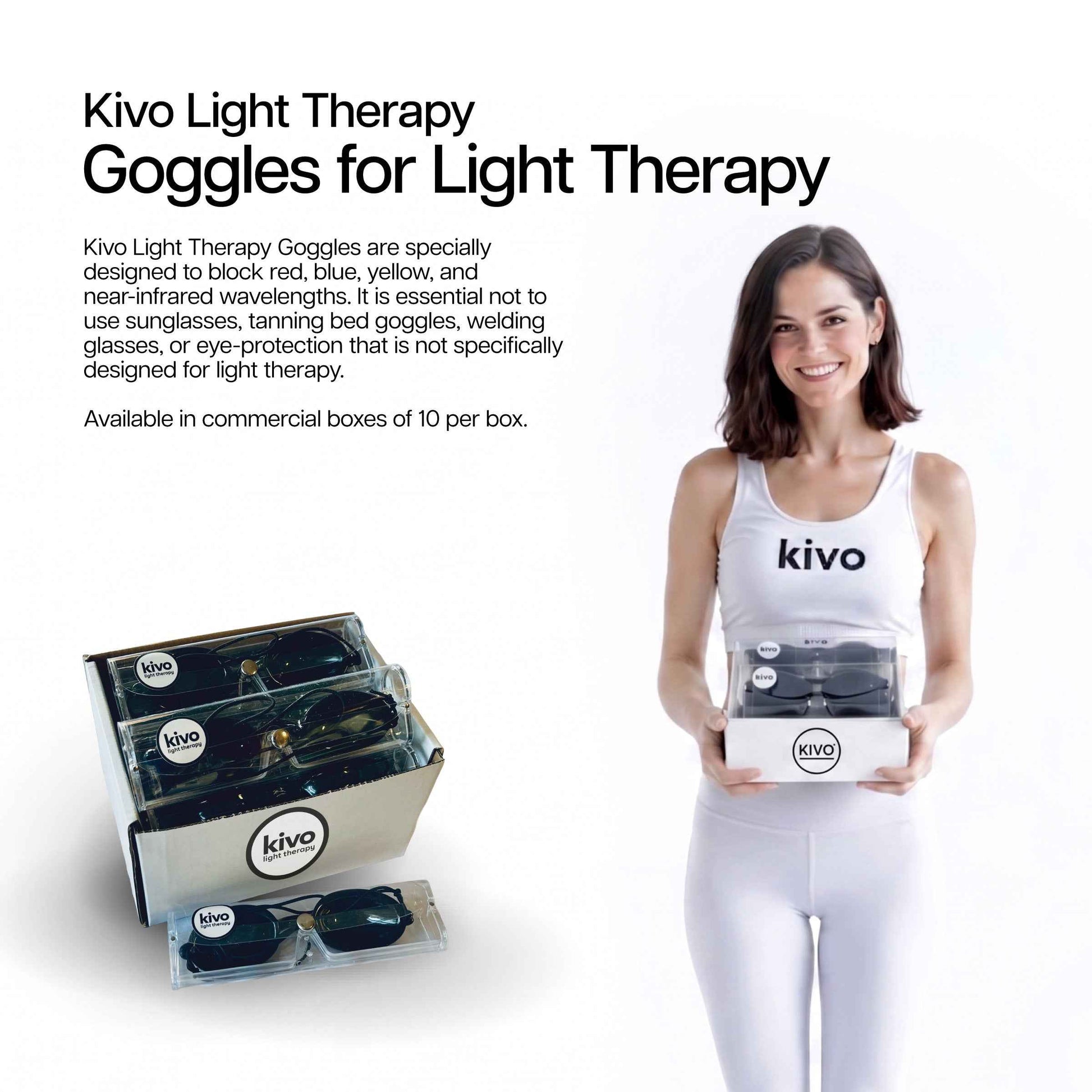 Commercial: Box of 10 Light Therapy Goggles